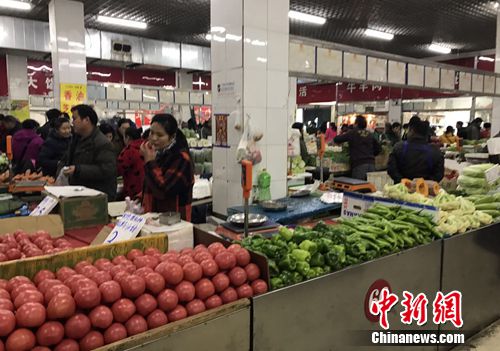 北京一家农贸市场内。中新网