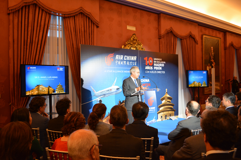 国航马德里-北京直航十周年庆典活动隆重举