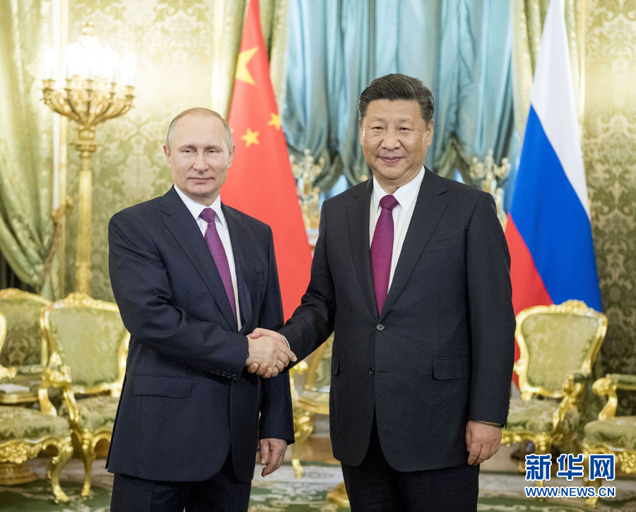 7月4日，国家主席习近平在莫斯科克里姆林宫同俄罗斯总统普京举行会谈。