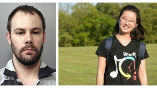 图一：左：涉嫌绑架章莹颖的嫌犯克里斯滕森。