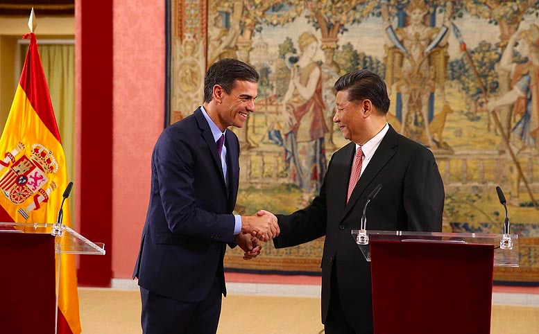 习近平主席与西班牙首相桑切斯会面