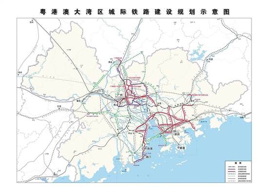 国家发改委批复粤港澳大湾区城际铁路建设规划