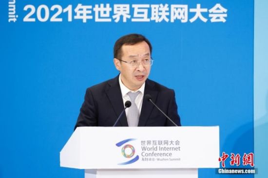 图为中国新闻社社长陈陆军致辞。中新社记者 韩海丹 摄