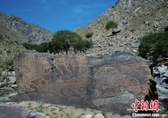 图为阴山岩画。中新社发 受访者供图 图为阴山岩画。中新社发 受访者供图