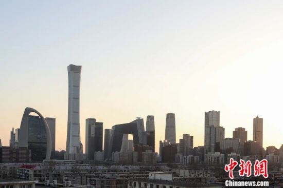 远眺北京CBD地区。中新社记者 蒋启明 摄
