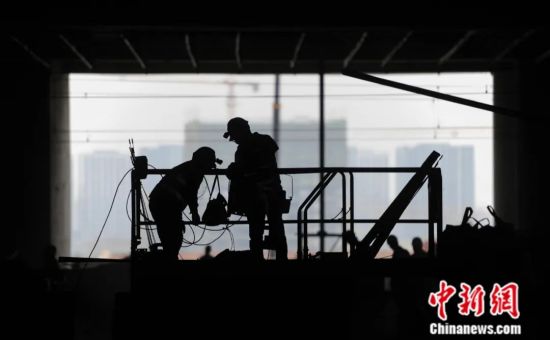 2022年3月，杭州2022年亚运会重要保障工程杭州西站建设进入全面冲刺阶段。中新社记者 王刚 摄