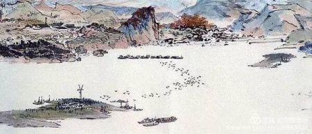 叶浅予《新富春山居图、富春江电站》