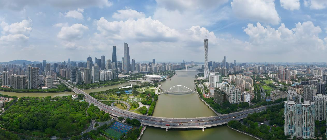 广州城区航拍图。钟志辉