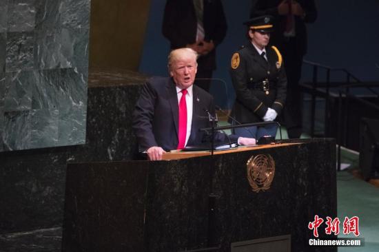 当地时间9月25日，第73届联合国大会一般性辩论在纽约联合国总部开幕。美国总统特朗普在会上发言。