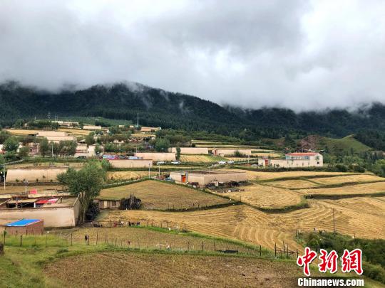 资料图为青海黄南藏族自治州坎布拉景区内的农家小院。　罗云鹏　摄